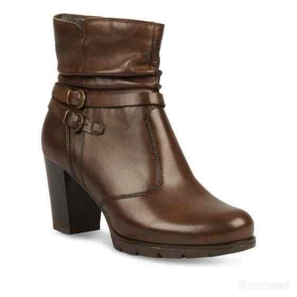 Sportswear - Bottines Atelier Mégis élégante Marron Cuir Véritable Fermeture éclair Femme - photo 1