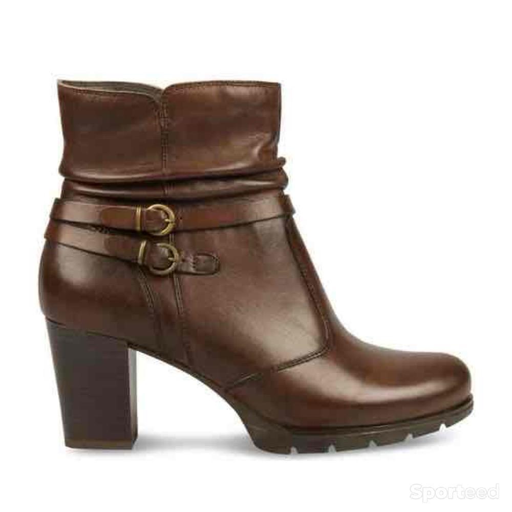 Sportswear - Bottines Atelier Mégis élégante Marron Cuir Véritable Fermeture éclair Femme - photo 2