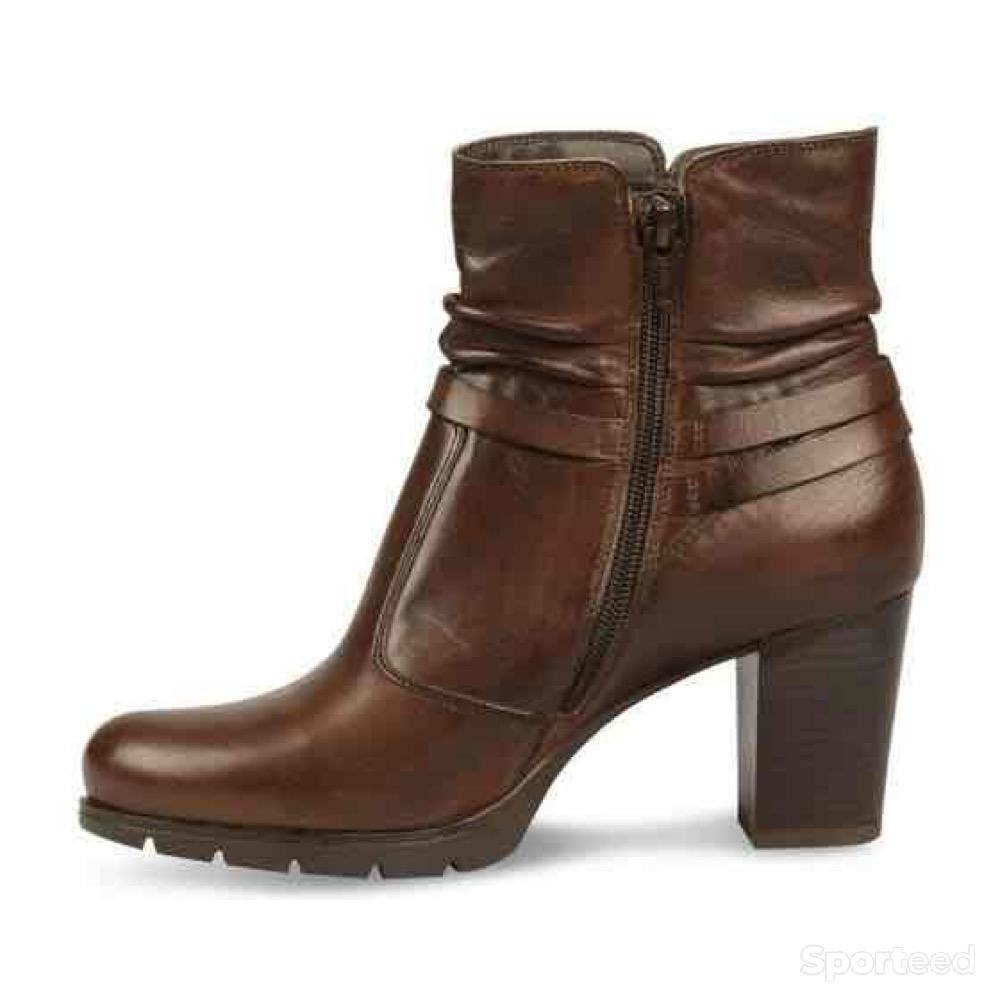 Sportswear - Bottines Atelier Mégis élégante Marron Cuir Véritable Fermeture éclair Femme - photo 3