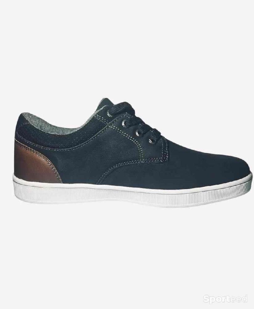 Sportswear - Chaussure Basket Denim Side Bleu Marron Homme - photo 1