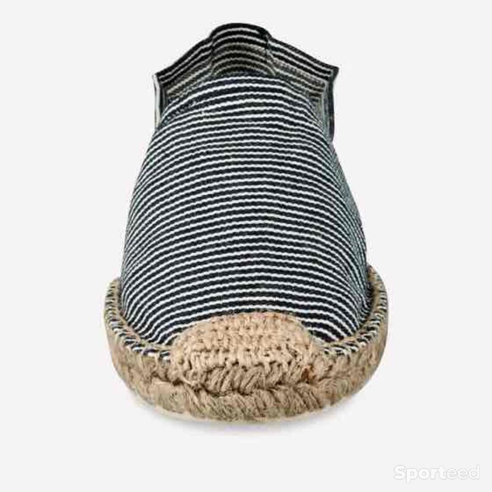 Sportswear - Espadrille Diegos Noir Blanc Rayure Unisexe - photo 2