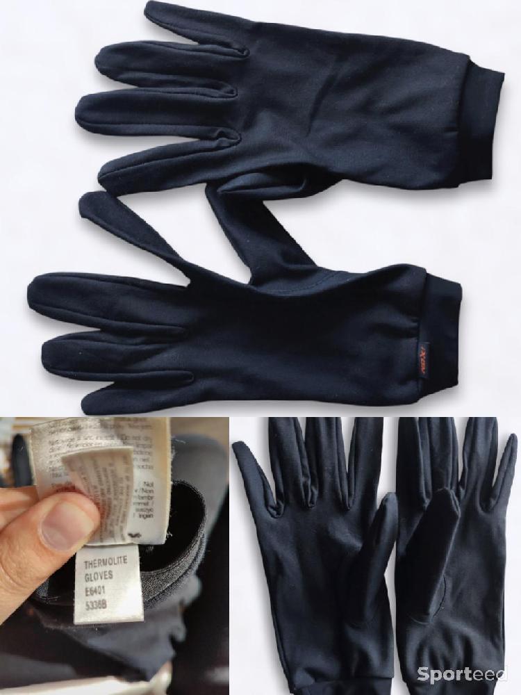 Moto route - Lot gants de moto cuir + sous gants thermique noir / Alpinestars & Nox - photo 3
