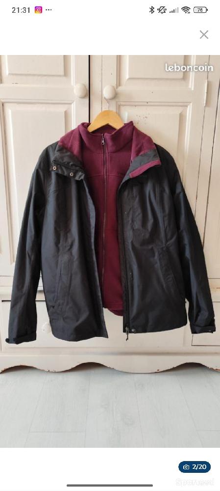 Randonnée / Trek - Ensemble veste coupe vent + doublure polaire amovible hiver 42 - Quechua - photo 2