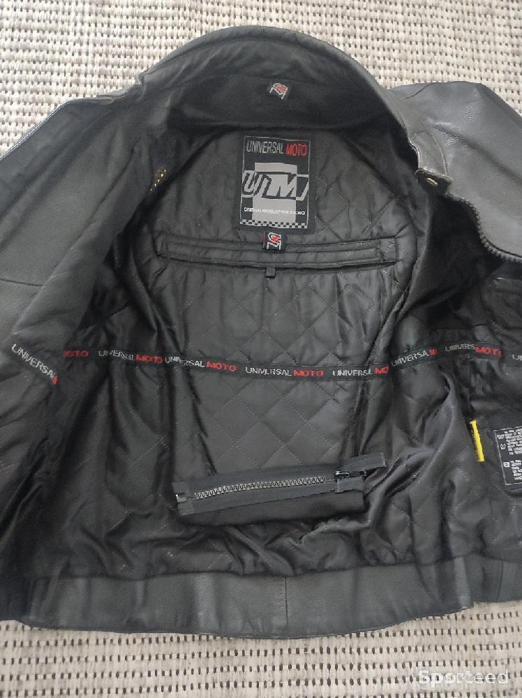 Moto route - Blouson protection moto cuir noir / Universal Moto - 38/M - photo 3