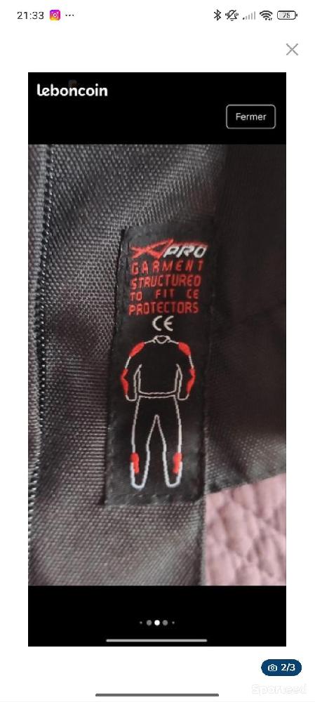 Moto route - Veste moto femme Ozone taille S/M - protections renforcées - photo 2