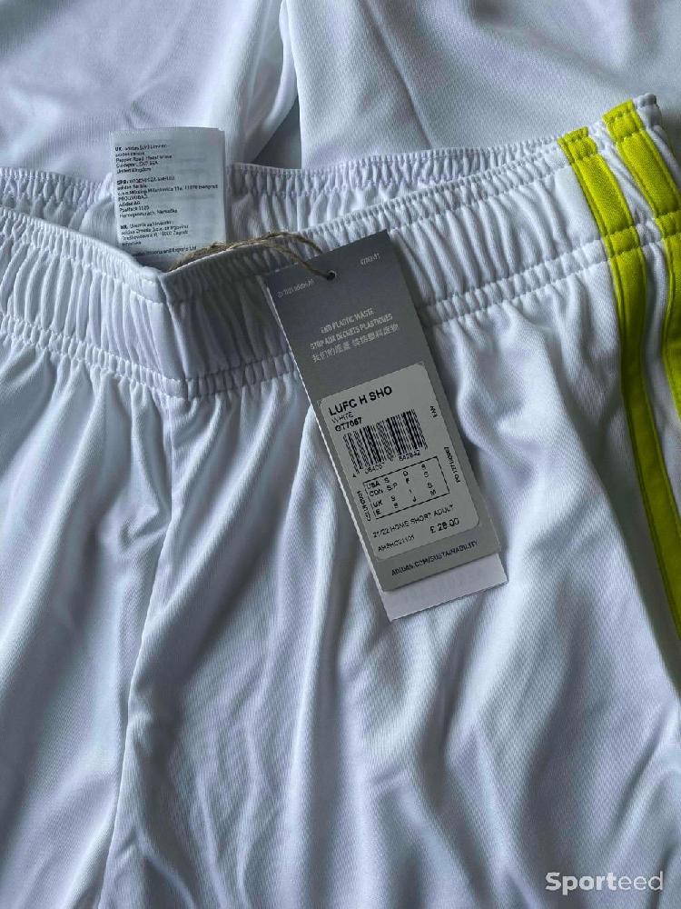 Football - Lot 2 shorts adidas leeds blanc et jaune taille s homme  - photo 4