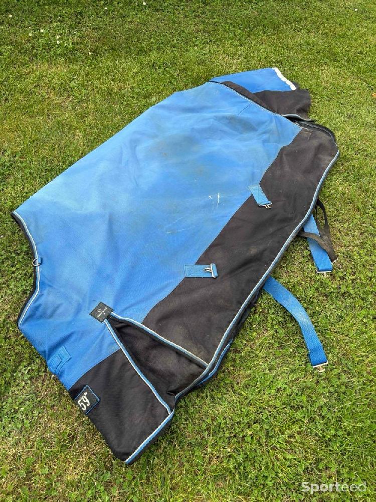 Equitation - Couverture Equitheme bleu imperméable taille 125cm en 100g - photo 1
