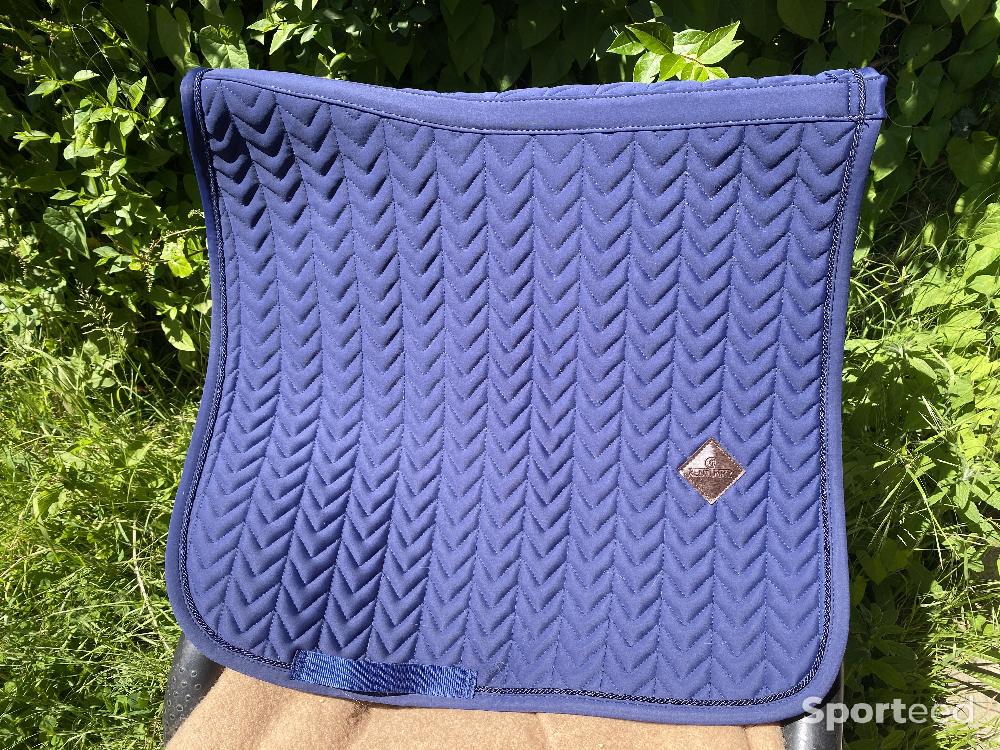 Equitation - Tapis de dressage Fishbone marine - photo 1