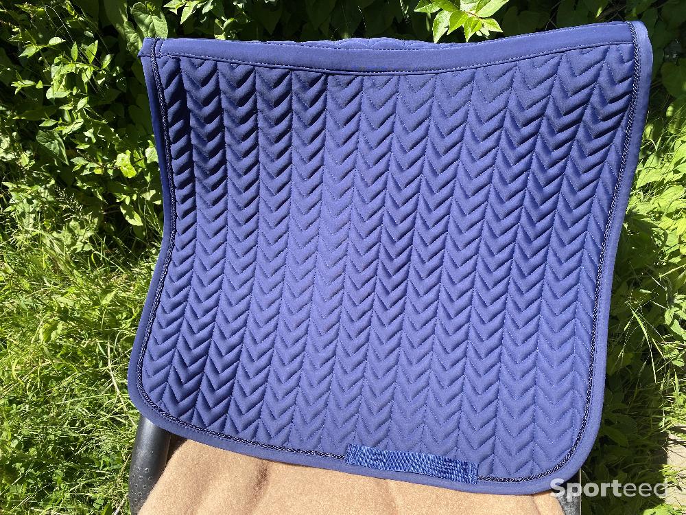 Equitation - Tapis de dressage Fishbone marine - photo 2