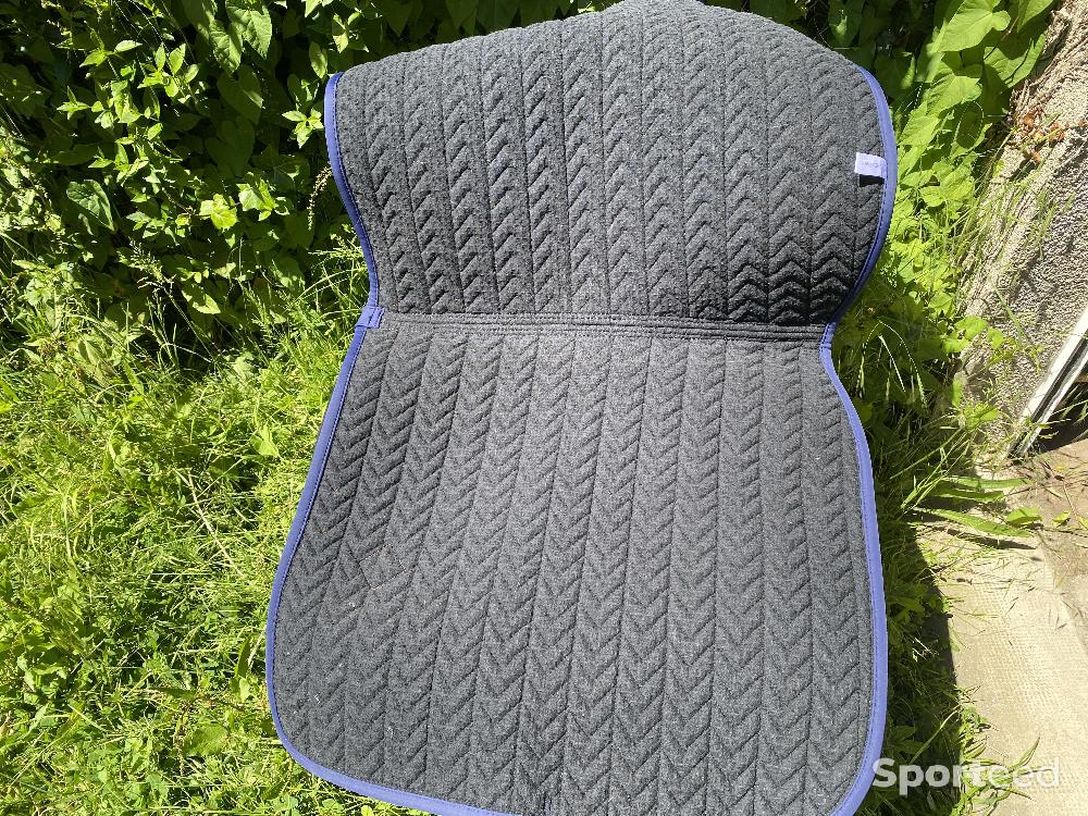 Equitation - Tapis de dressage Fishbone marine - photo 3