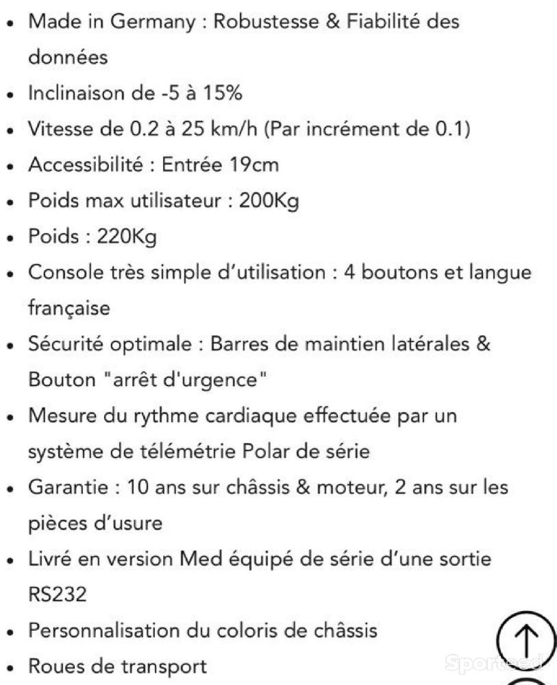 Fitness / Cardio training - Tapis de course Ergo-fit le pape pro - photo 5