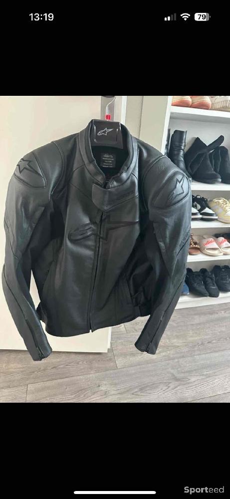 Moto route - Blouson cuir moto Alpinestars Faster V2 taille 54 - photo 1