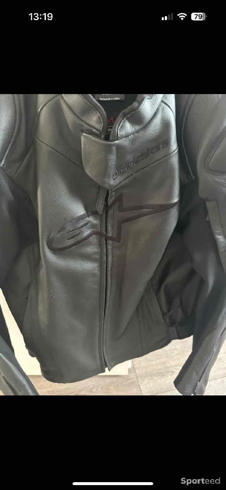 Moto route - Blouson cuir moto Alpinestars Faster V2 taille 54 - photo 2
