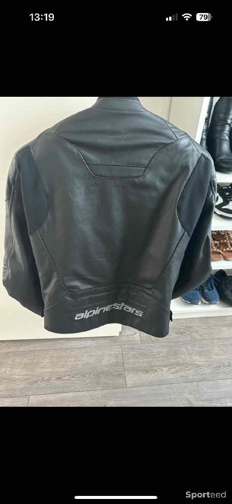 Moto route - Blouson cuir moto Alpinestars Faster V2 taille 54 - photo 3