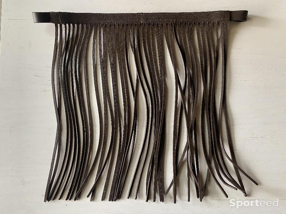 Equitation - Frontal anti-mouches cuir marron - photo 2
