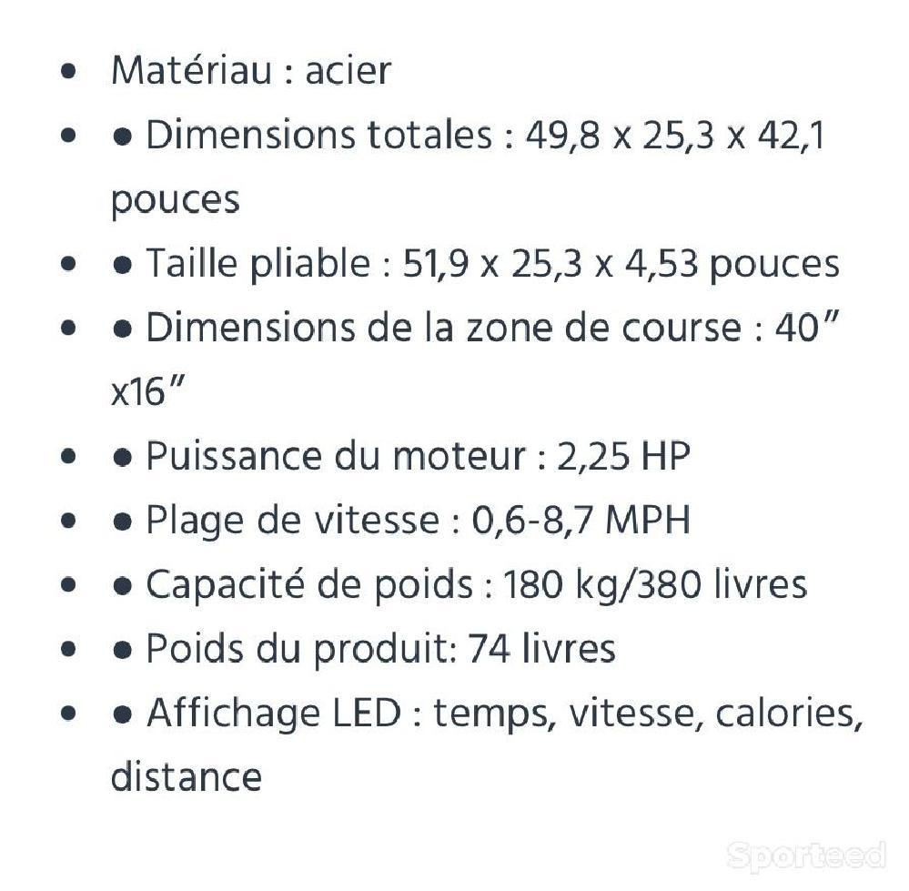 Fitness / Cardio training - Tapis de course  - photo 5
