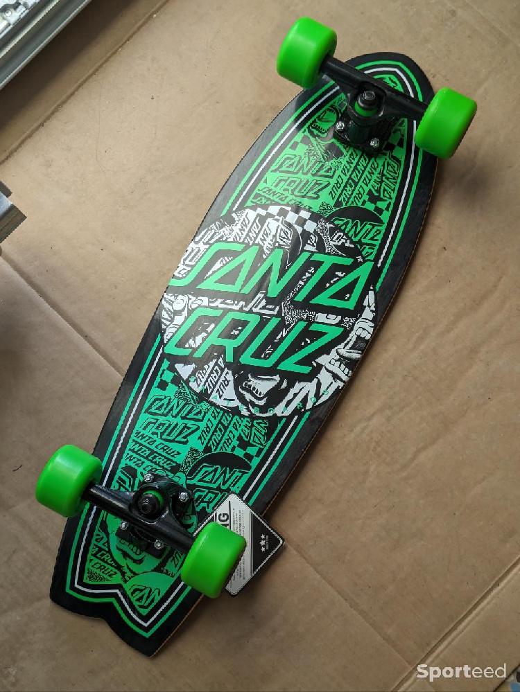 Skateboard / Longboard - Santa Cruz Flier Collage Dot Shark Cruiser 8.8' x 27.7' - photo 1