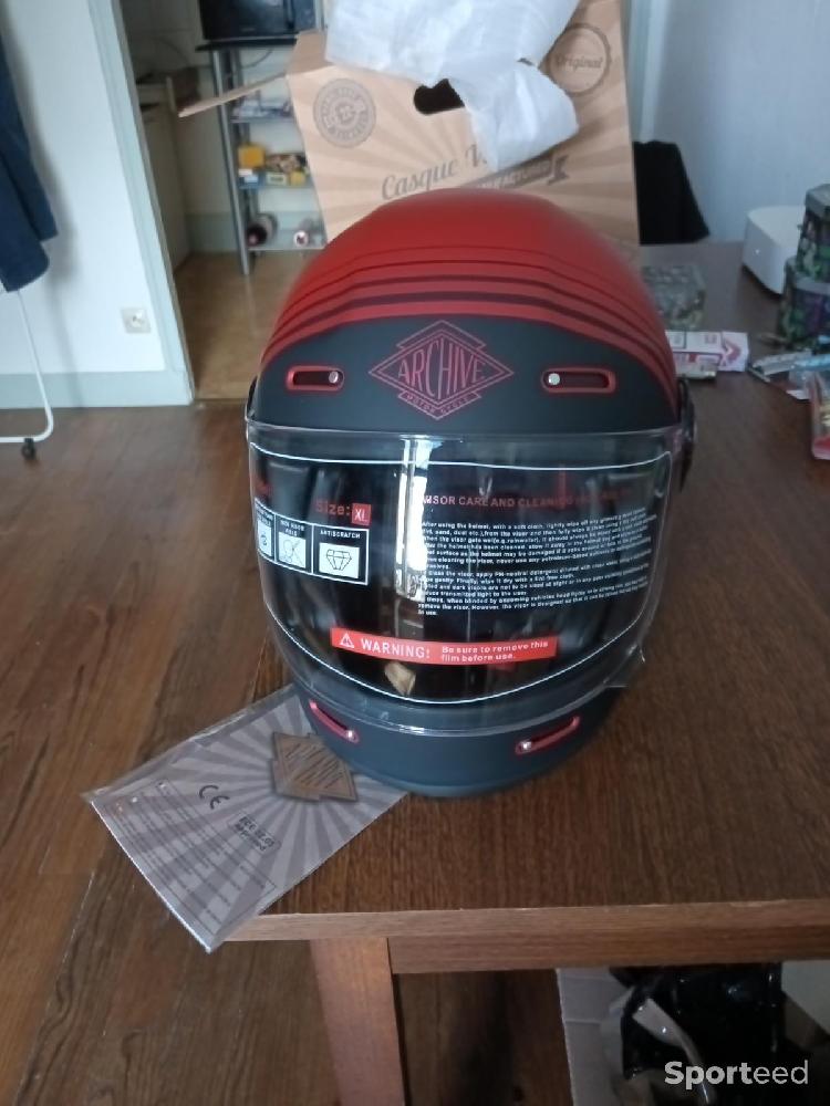Moto route - Casque intégral Archive Vintage taille Xl rouge - photo 2