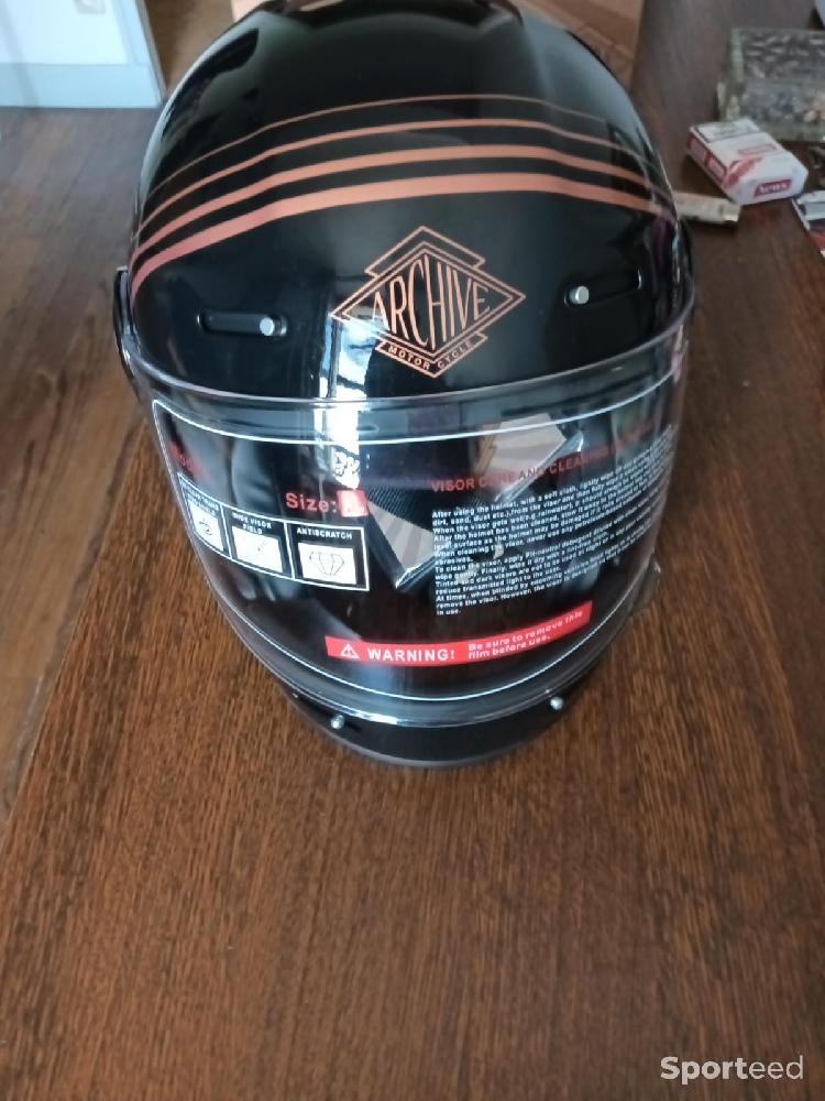 Moto route - Casque intégral Archive vintage Xl noir - photo 1