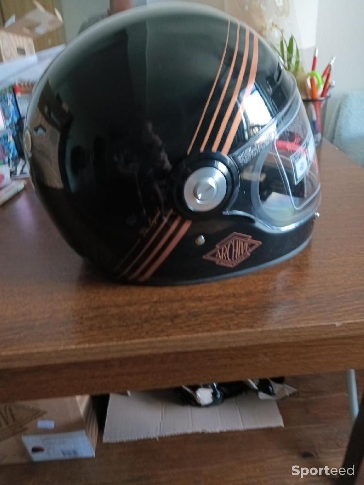 Moto route - Casque intégral Archive vintage Xl noir - photo 2