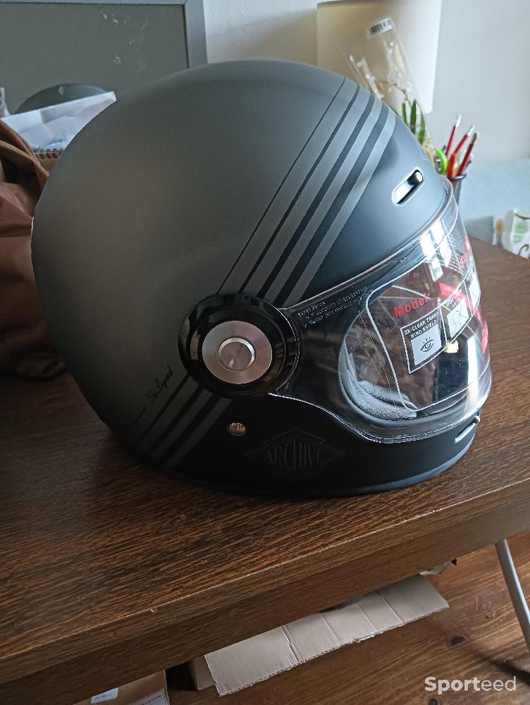 Moto route - Casque intégral Archive vintage XXL gris - photo 1