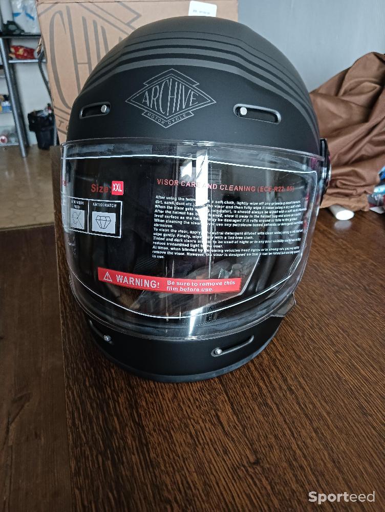 Moto route - Casque intégral Archive vintage XXL gris - photo 2