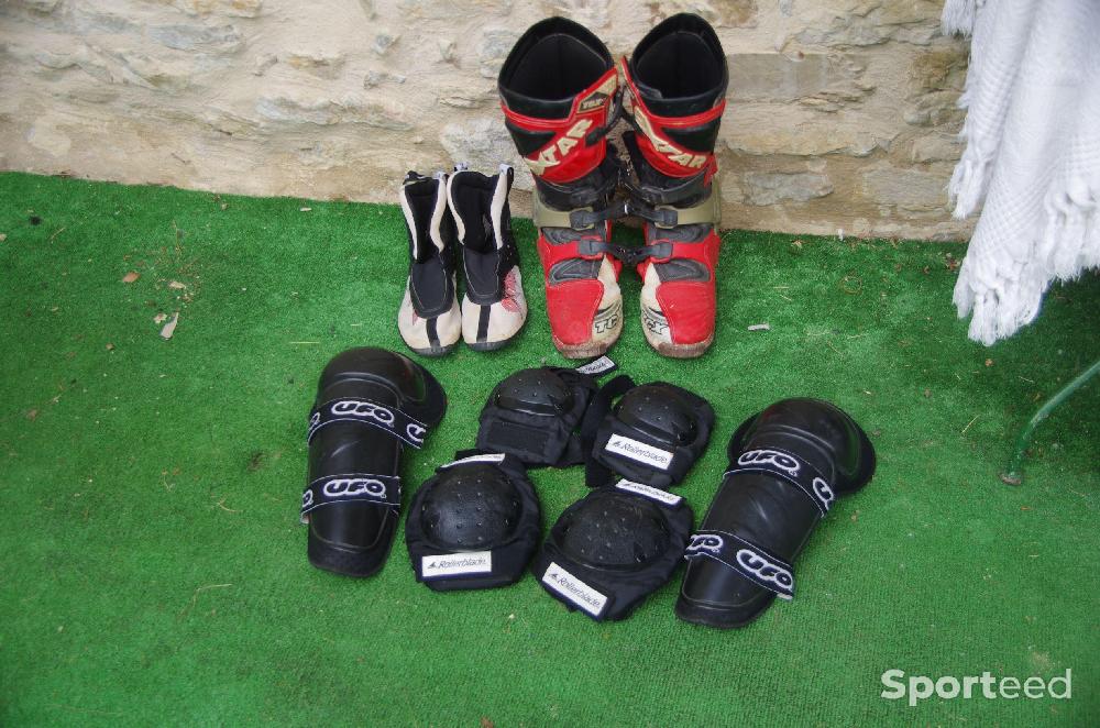 Moto cross - vends bottes enduro avec protection genoux et coudes - photo 2