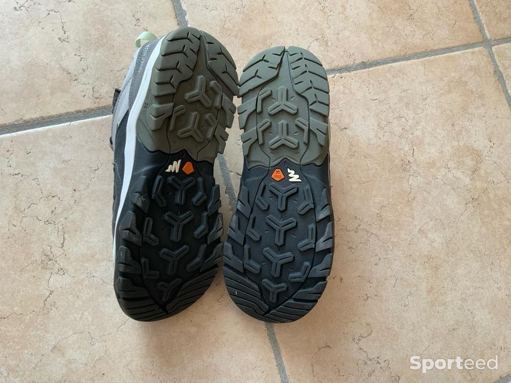 Randonnée / Trek - Chaussures imperméables de randonnée Quechua enfant avec lacet - CROSSROCK grise - T37 - photo 2