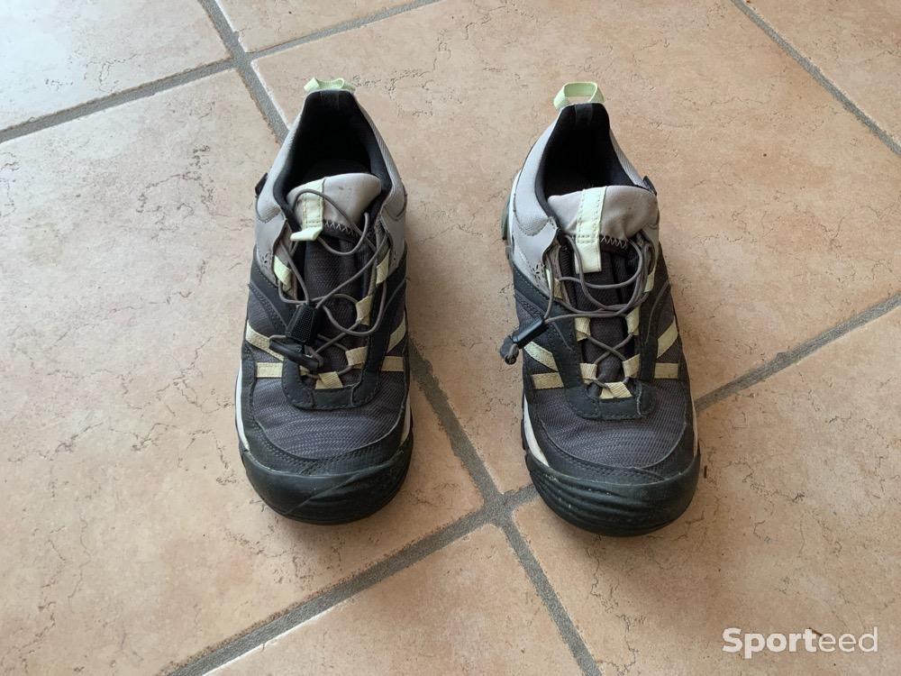 Randonnée / Trek - Chaussures imperméables de randonnée Quechua enfant avec lacet - CROSSROCK grise - T37 - photo 3