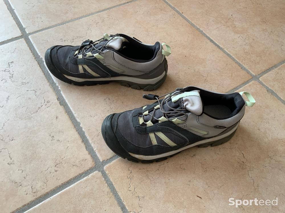 Randonnée / Trek - Chaussures imperméables de randonnée Quechua enfant avec lacet - CROSSROCK grise - T37 - photo 4