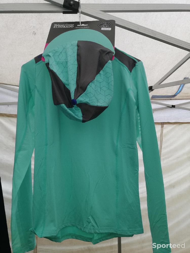 Equitation - ensemble toque + t-shirt cross QHP couleur menthe/gris - photo 1