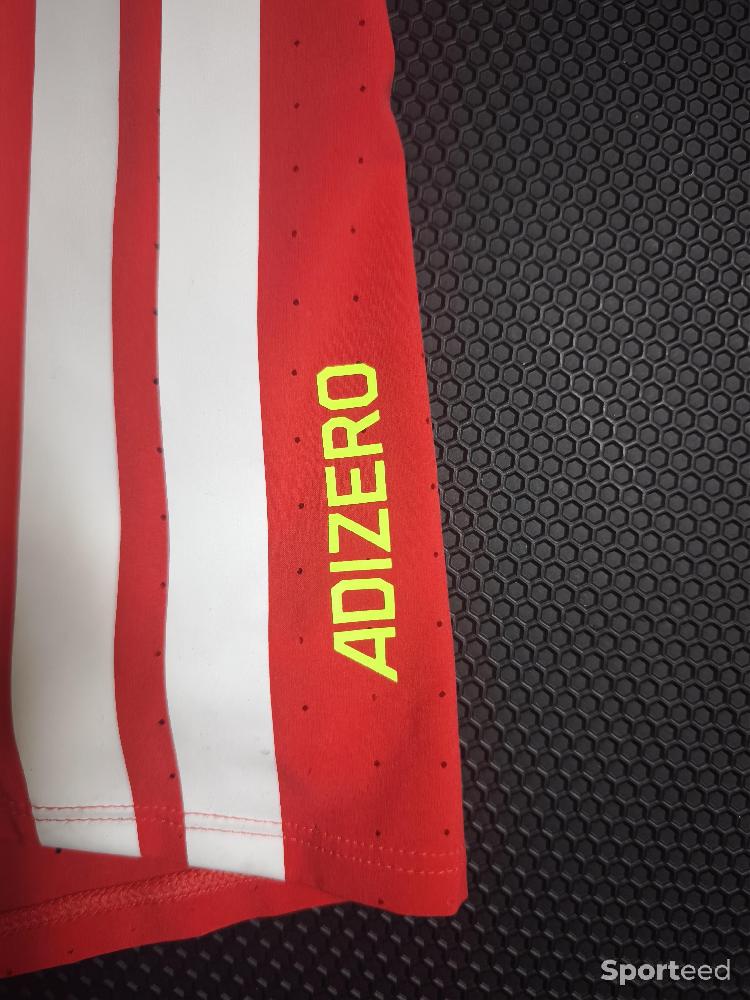 Course à pied trail - Maillot manches courtes adidas Adizero Rouge Homme M - photo 2