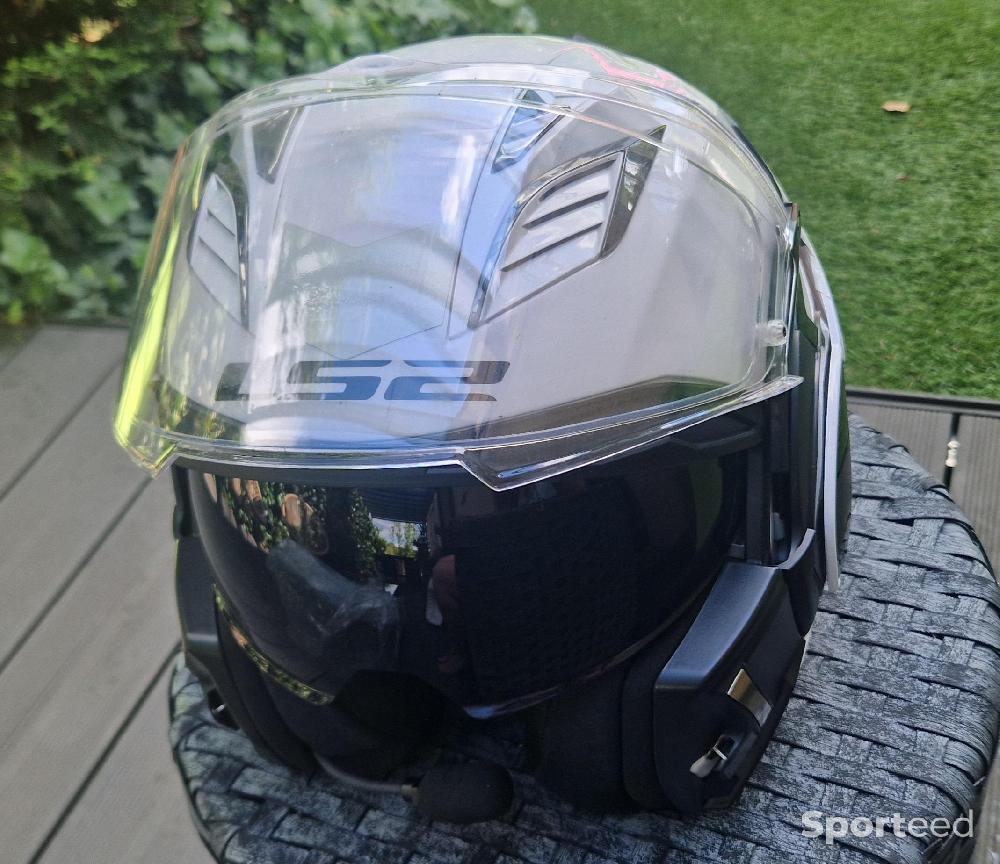 Moto route - Casque moto modulable LS2 + Visière neuve +Intercom Sena.  - photo 2