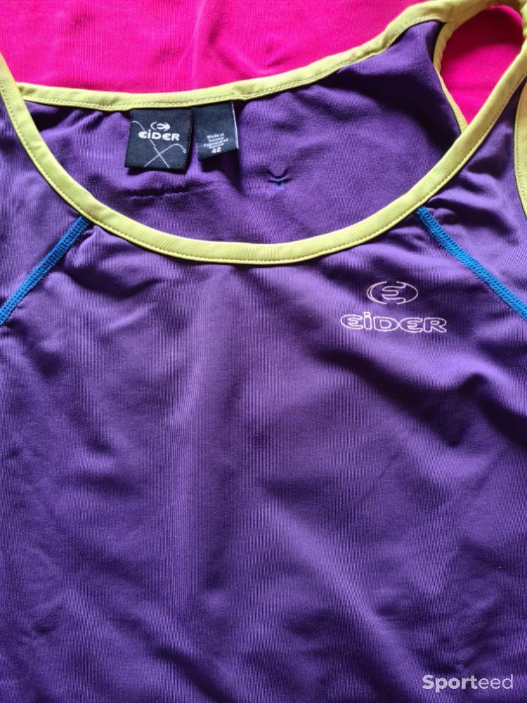 Sportswear - Lot de deux tops Eider T42 mauve/fuchsia  - photo 2