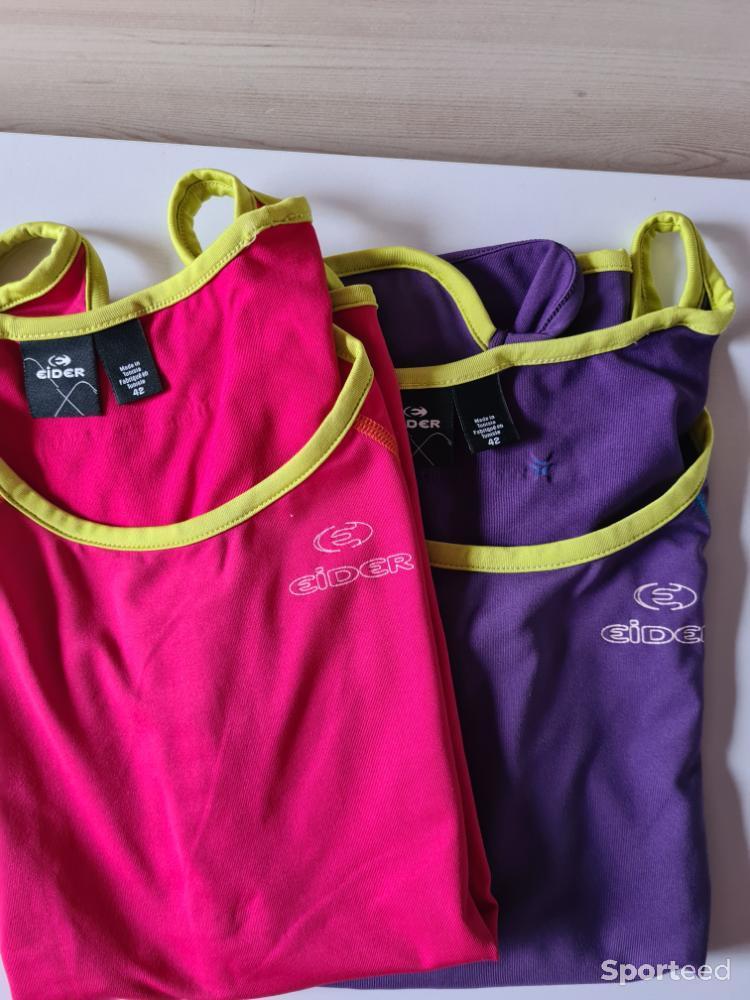 Sportswear - Lot de deux tops Eider T42 mauve/fuchsia  - photo 4