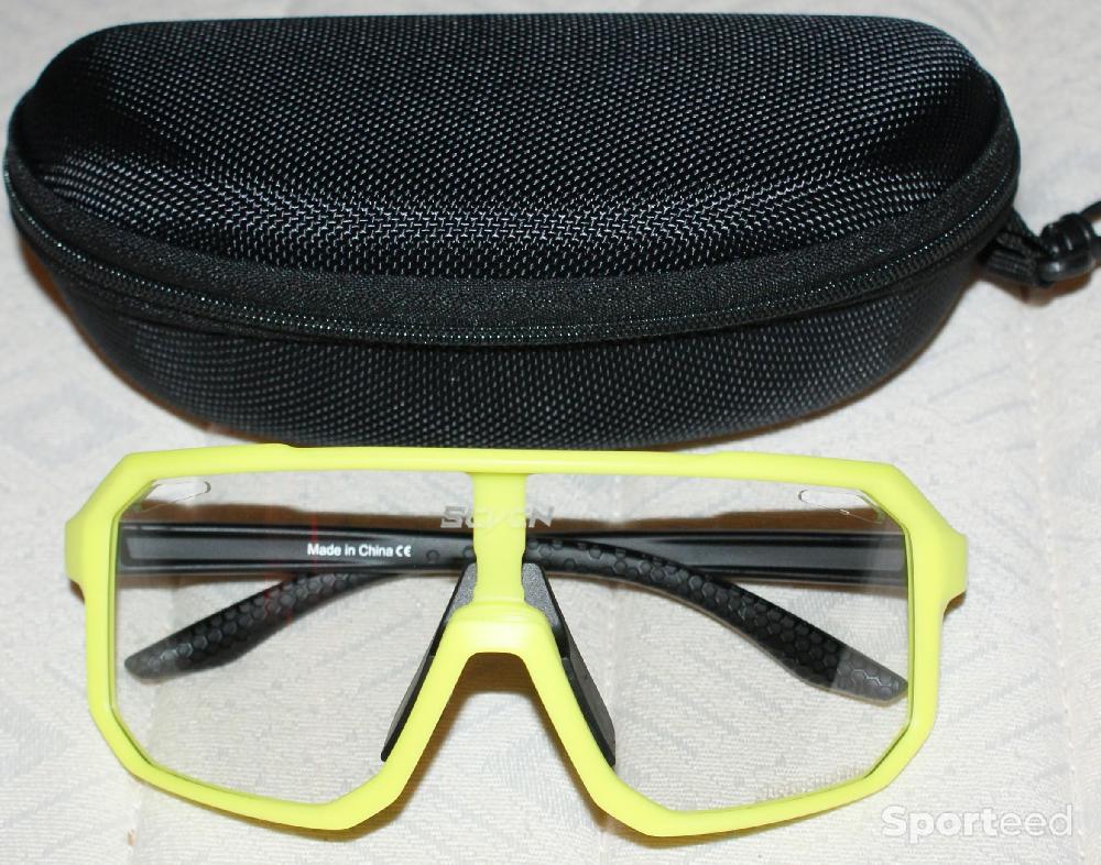 Vélo route - Lunettes de sport - 'SCVCN' - photochromiques - jaune fluo - photo 1