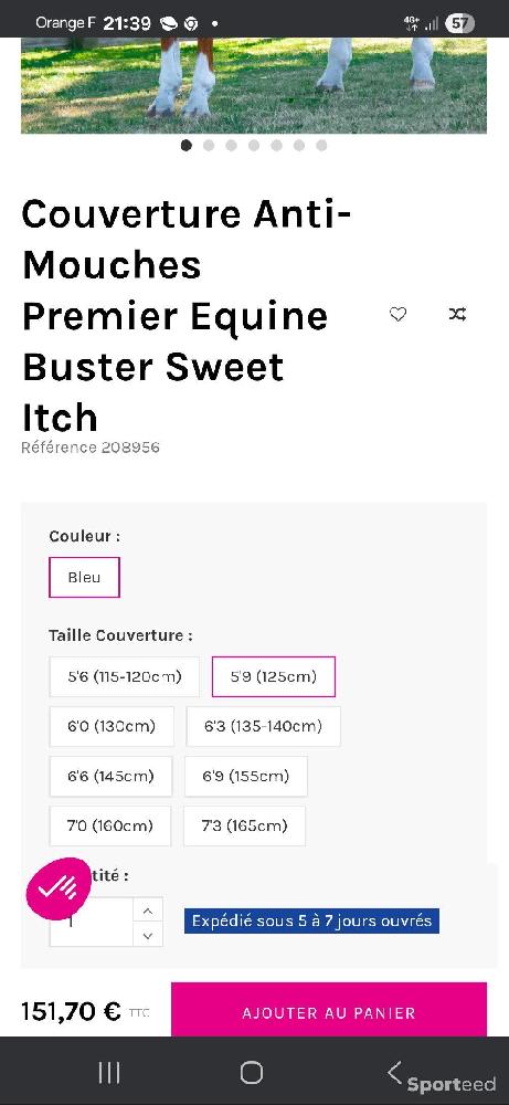 Equitation - Couverture anti dermite premier equine - photo 1