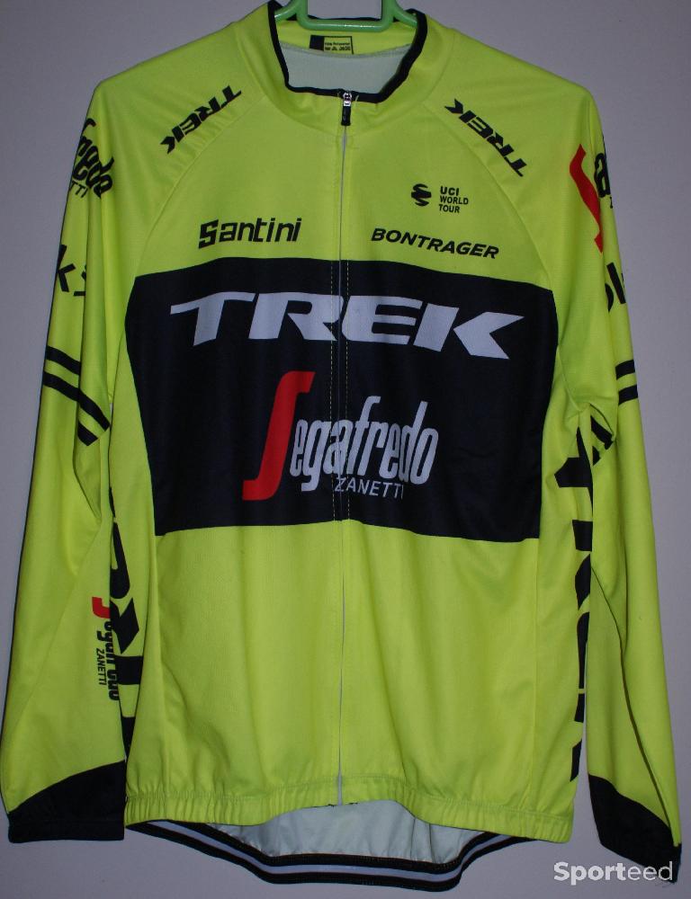 Vélo tout terrain - VTT - Maillot vélo mi-saison manches longues - team 'TREK' - homme - taille xl - jaune/noir - photo 1