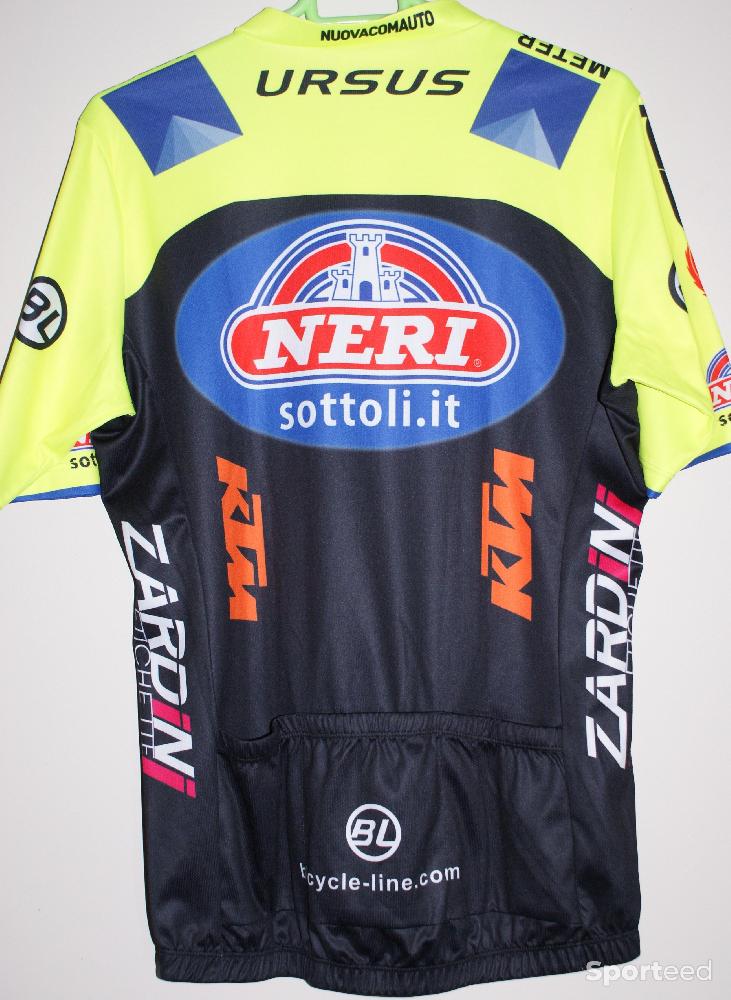 Vélo tout terrain - VTT - Maillot vélo été manches courtes - team 'NERI' - homme - taille xl - jaune/noir - photo 2