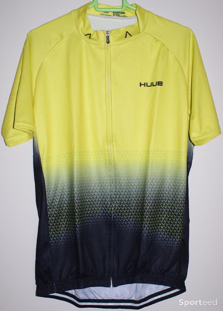 Vélo tout terrain - VTT - Maillot vélo été manches courtes - team 'HUUB' - homme - taille 2xl - jaune/noir - photo 2