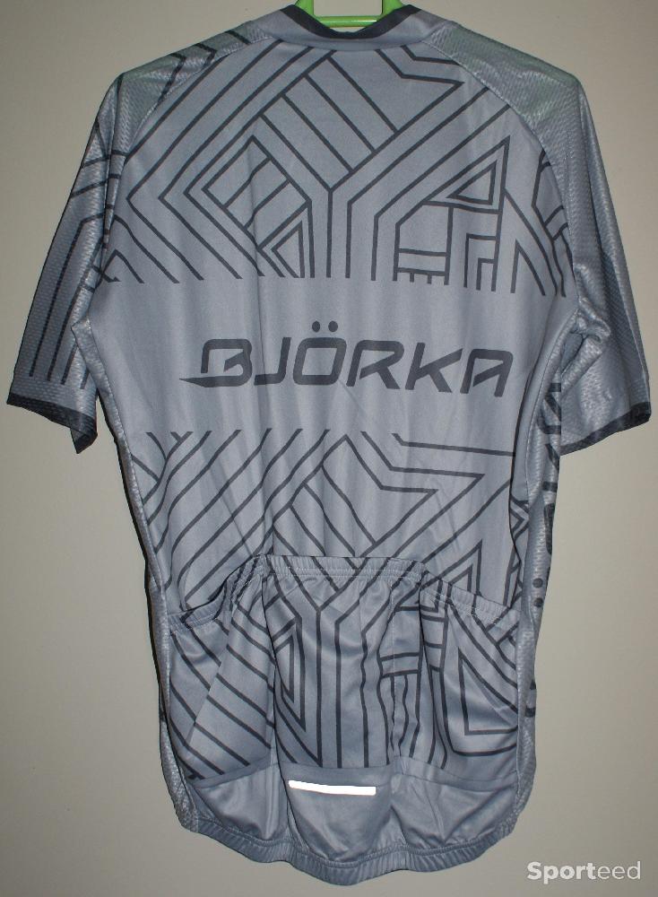 Vélo tout terrain - VTT - Maillot vélo été manches courtes - team 'BJORKA' - homme - taille 2xl - gris - photo 2