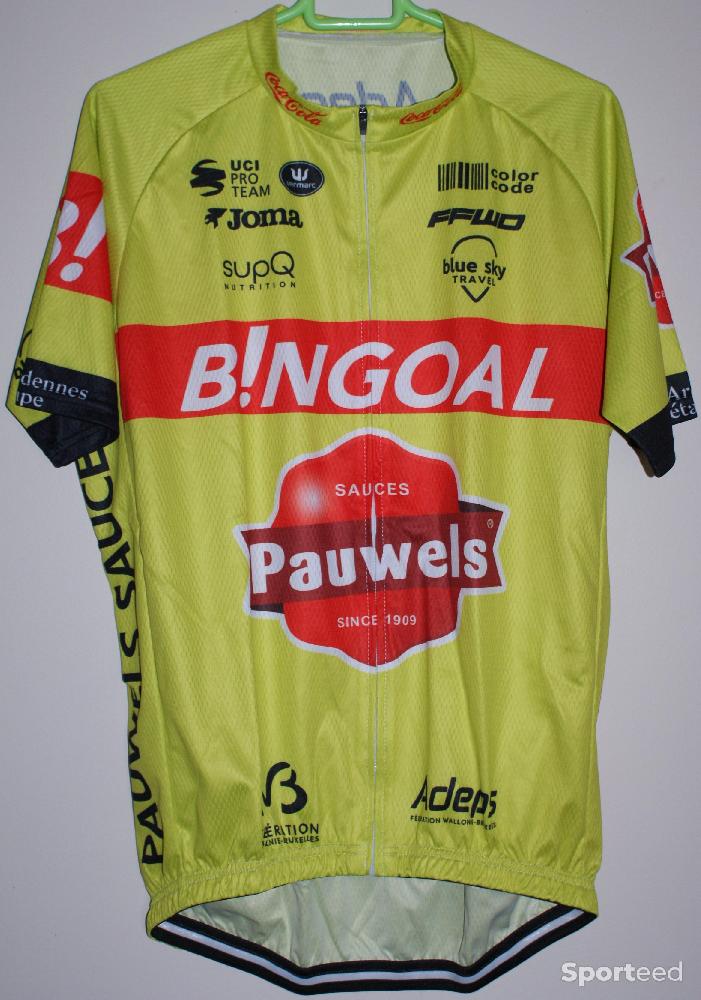 Vélo tout terrain - VTT - Maillot vélo été manches courtes - team 'BINGOAL' - homme - taille 3xl - jaune/rouge - photo 1