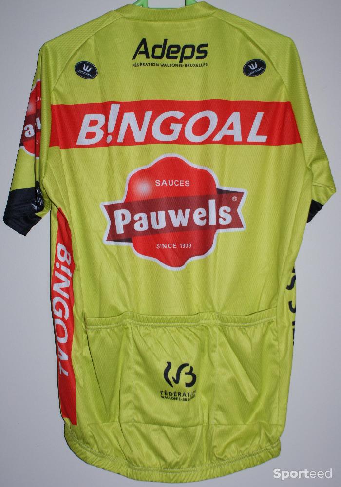 Vélo tout terrain - VTT - Maillot vélo été manches courtes - team 'BINGOAL' - homme - taille 3xl - jaune/rouge - photo 2