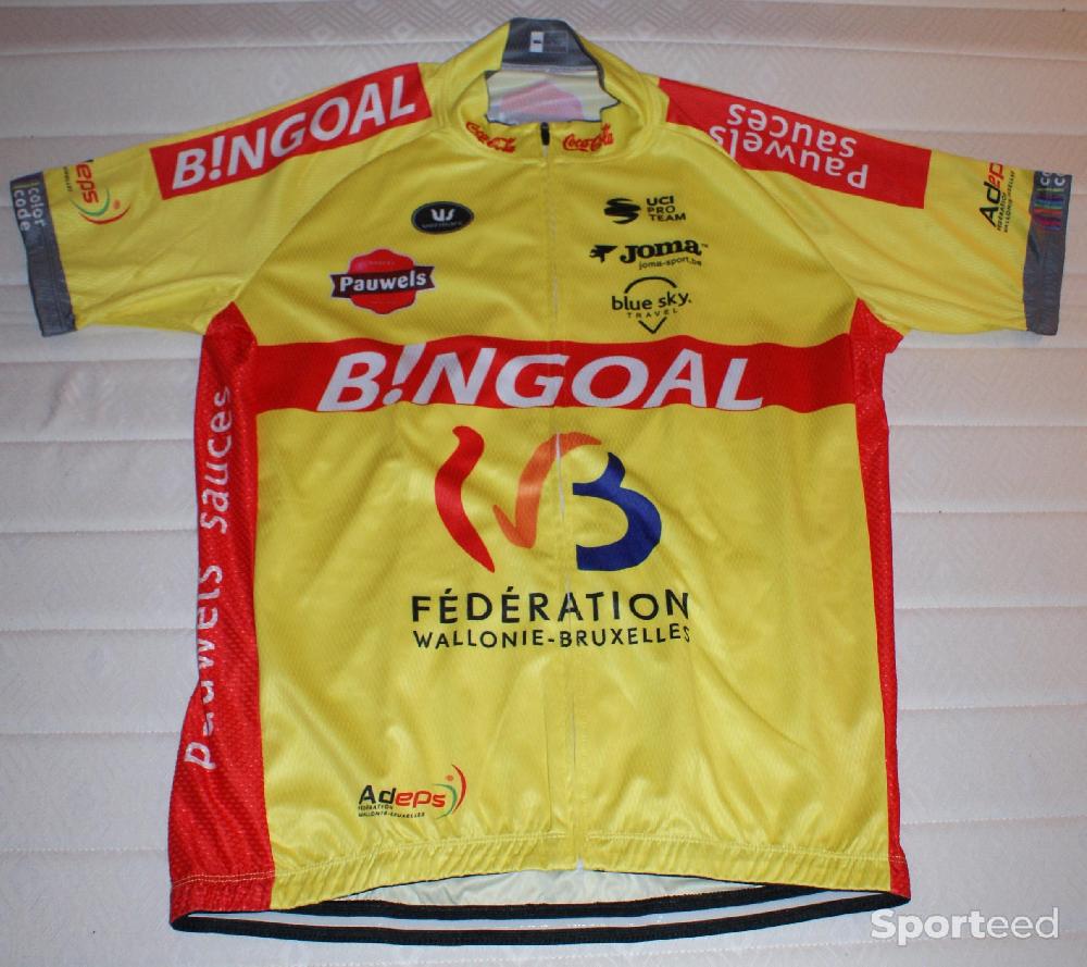 Vélo tout terrain - VTT - Maillot vélo été manches courtes - team 'BINGOAL' - homme - taille 2xl - jaune/rouge - photo 1
