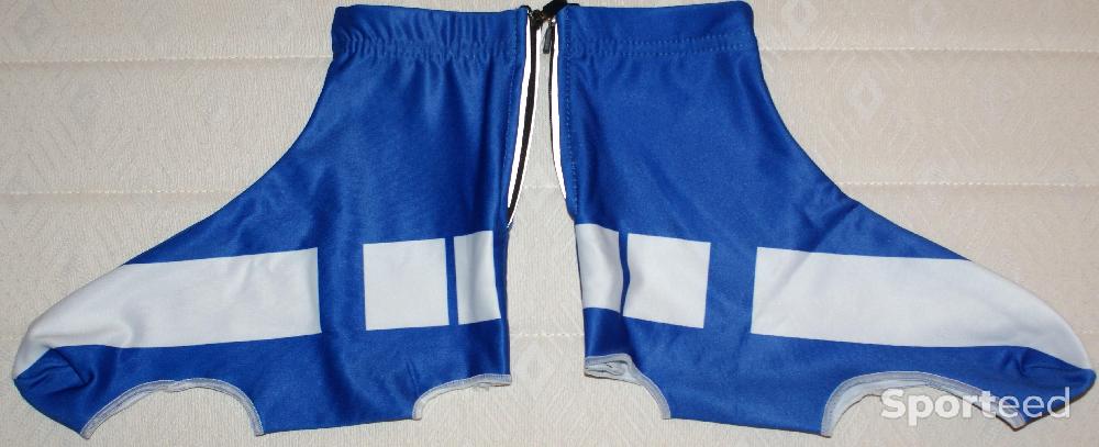 Vélo route - Surchaussures vélo, sans marque, neuves, taille xl - bleues/blanches - photo 1