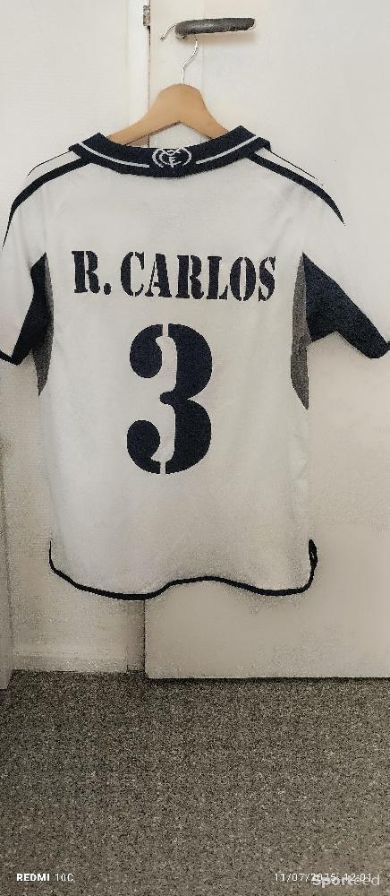 Football - Maillot Real Madrid floqué Roberto Carlos - photo 2