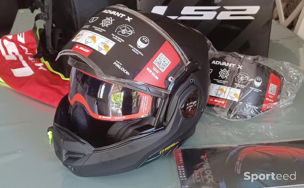 Moto route - Casque modulable  LS2 - Casque FF901 Advant X Solid Noir Mat - photo 2