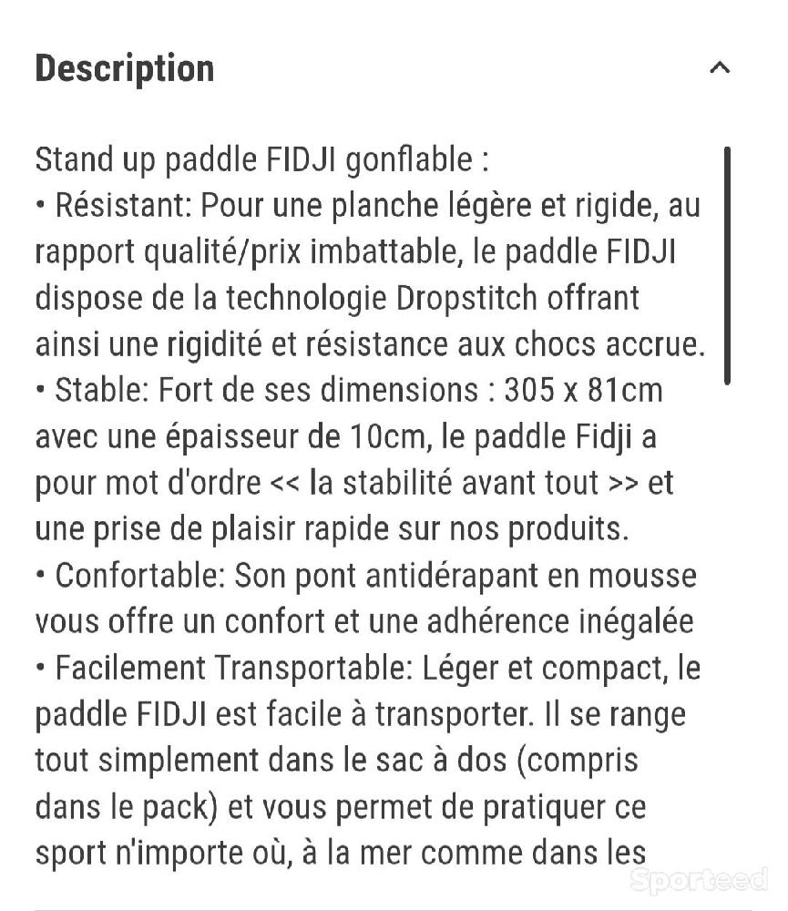 Nautisme - Pack stand up paddle Fidji  - photo 3