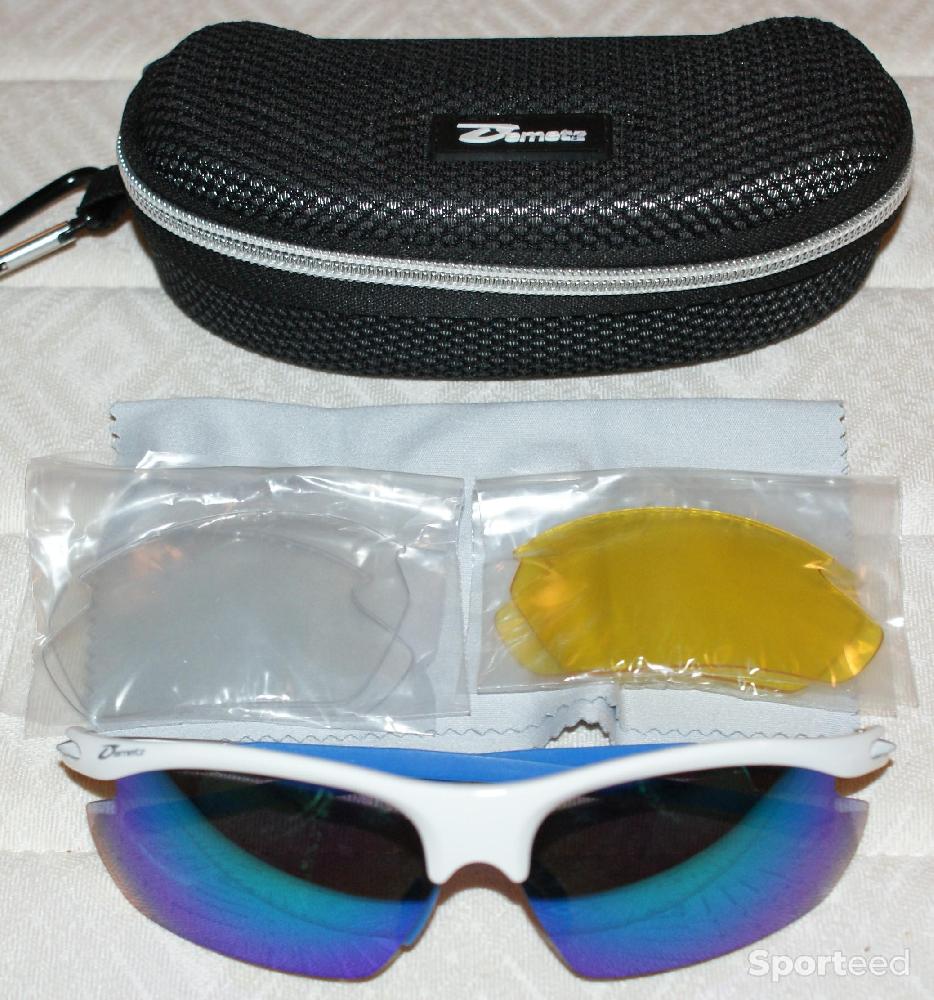 Vélo route - Lunettes de sport - marque 'DEMETZ' - blanches - photo 4