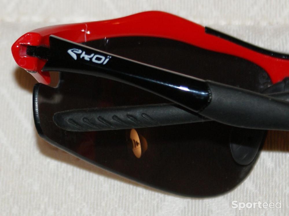 Vélo route - Lunettes de sport - 'EKOI' - rouges et noires - photo 3